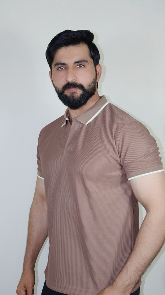 Novira - Rib Knit Texture Polo