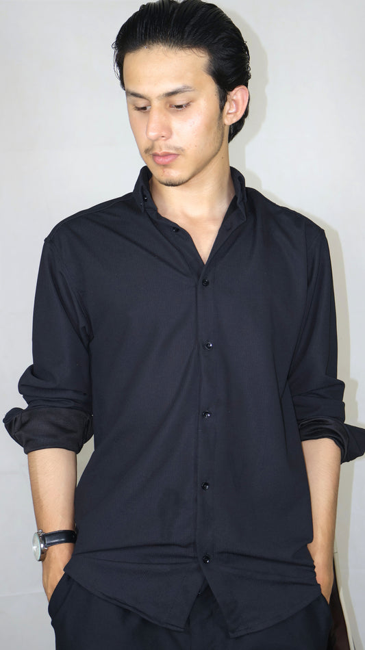 Novira Black Waffle Weave