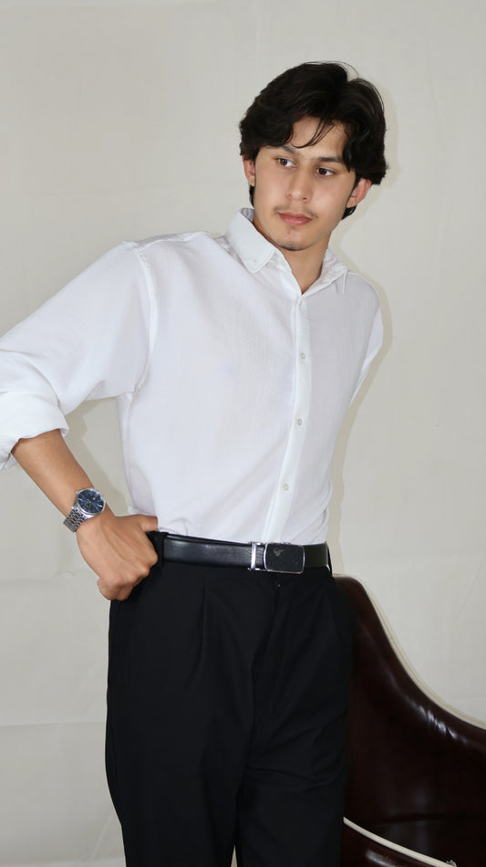 Novira Classic White Slim Fit Shirt